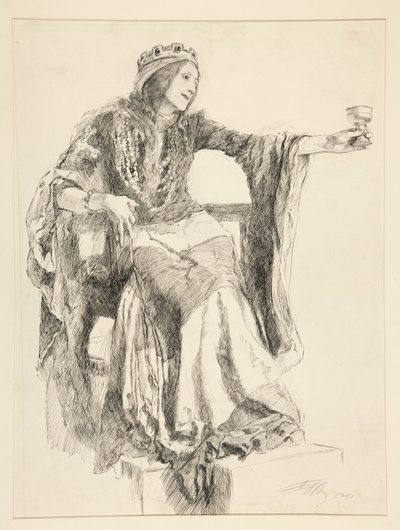 Lady Macbeth, akt III.scene iv, Macbeth av Edwin Austin Abbey