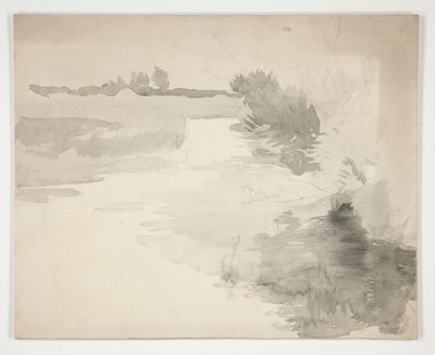Landskap ved en elv av Edwin Austin Abbey