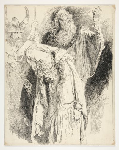 Lear med Cordelia død i armene, akt V, Scene iii, Kong Lear av Edwin Austin Abbey