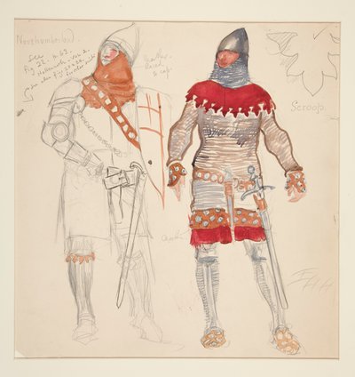 Northumberland Men, kostymeskisse for Henry Irving av Edwin Austin Abbey