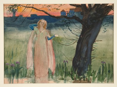 Ophelia ved bekken - IV. akt, scene VII, Hamlet av Edwin Austin Abbey