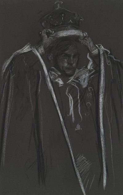 Peer plasserer kroning mace for av Edwin Austin Abbey