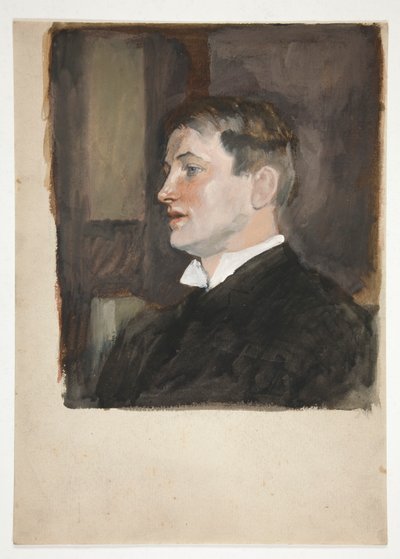 Portrett av en ung mann (uidentifisert sitter) av Edwin Austin Abbey