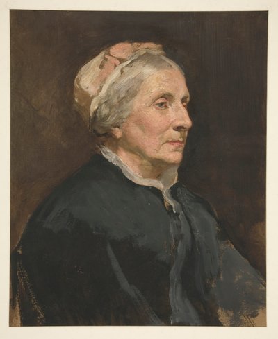 Portrett av en eldre kvinne (uidentifisert sitter) av Edwin Austin Abbey