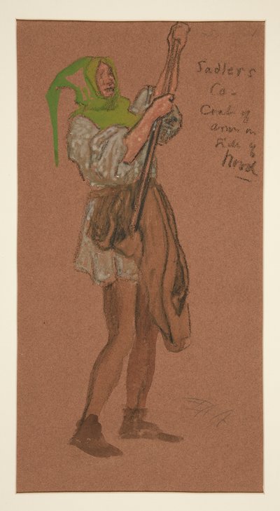 Sadlers Costume, kostymeskisse for Henry Irving av Edwin Austin Abbey
