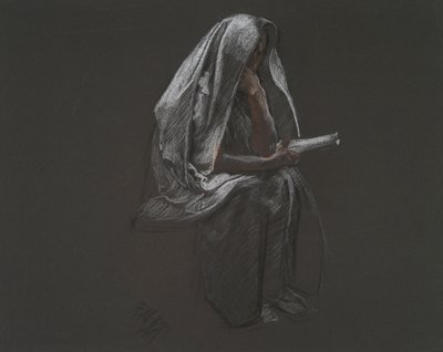 Sittende figur for av Edwin Austin Abbey