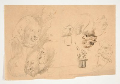 Ark med skisser av Edwin Austin Abbey