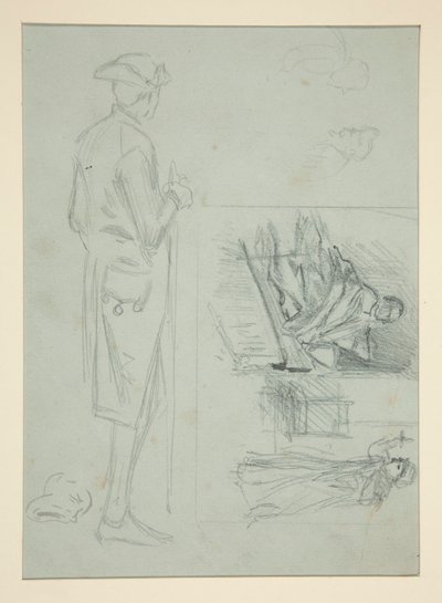 Ark med skisser av Edwin Austin Abbey