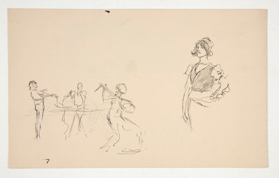 Ark med skisser av Edwin Austin Abbey