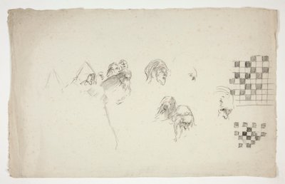 Ark med skisser for av Edwin Austin Abbey