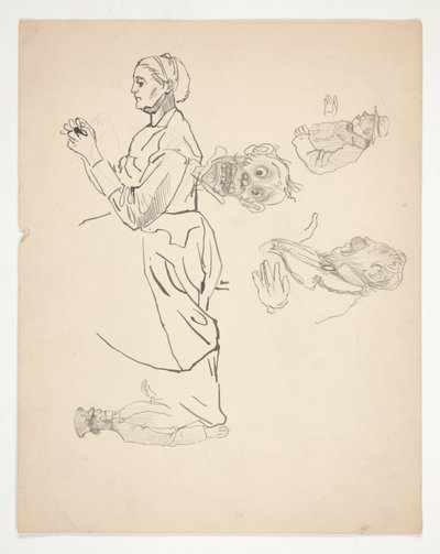 Studieark av Edwin Austin Abbey