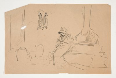 Skisse for av Edwin Austin Abbey