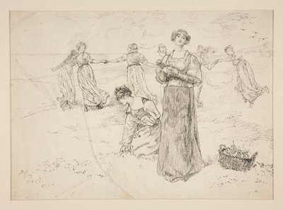 Skisse for av Edwin Austin Abbey