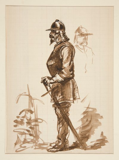 Skisse for av Edwin Austin Abbey