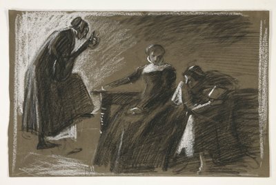 Skisse for et uidentifisert Shakespeare-skuespill av Edwin Austin Abbey