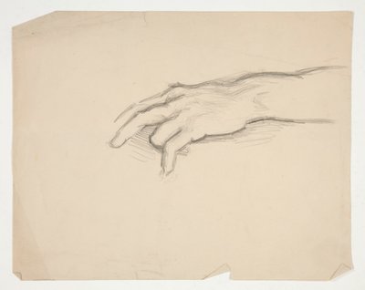 Skisse av en hånd av Edwin Austin Abbey