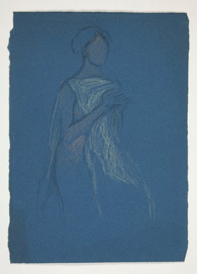 Skisse av en kvinne - kostymestudie for et teaterstykke? av Edwin Austin Abbey