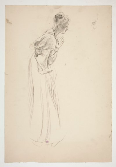 Sketch of a woman, stooped and praying   1335009   no       norwegian Successfully Translated  Original: Spillende dame Translat: Spillende dame 1276842 no norwegian Successfully Translated Original: Kalaat-El Hosn, deuxième enceinte, extérieur, midi Trans av Edwin Austin Abbey
