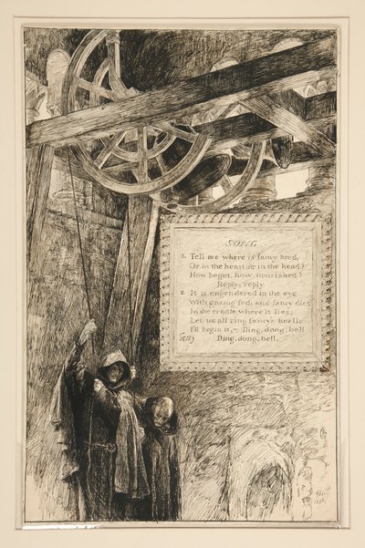 Sang, fra akt III, Scene ii, Merchant of Venice av Edwin Austin Abbey
