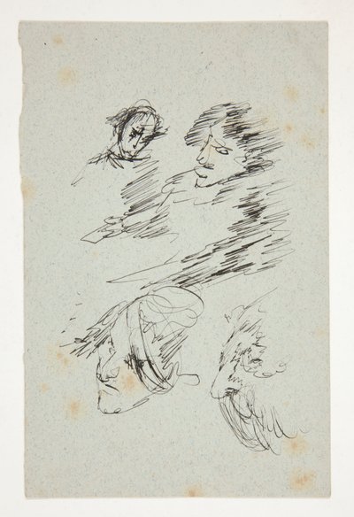 Studier av hoder av Edwin Austin Abbey