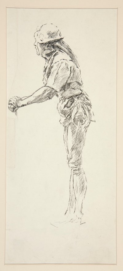 Studie for Dull, from Love av Edwin Austin Abbey
