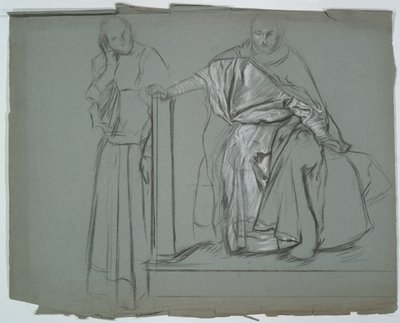 Studie for King og ledsagere i Hamlet av Edwin Austin Abbey