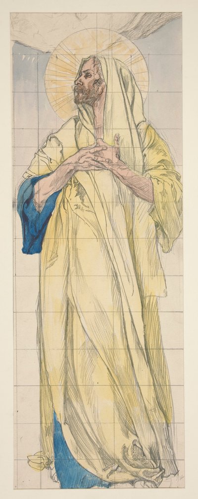 Studie for Louis Comfort Tiffany av Edwin Austin Abbey