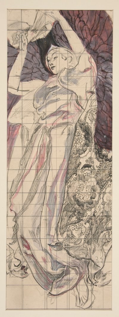 Studie for Louis Comfort Tiffany av Edwin Austin Abbey