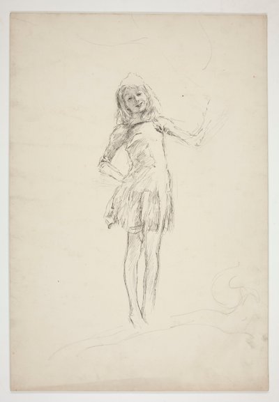 Studie for Puck, fra En midtsommernatt av Edwin Austin Abbey
