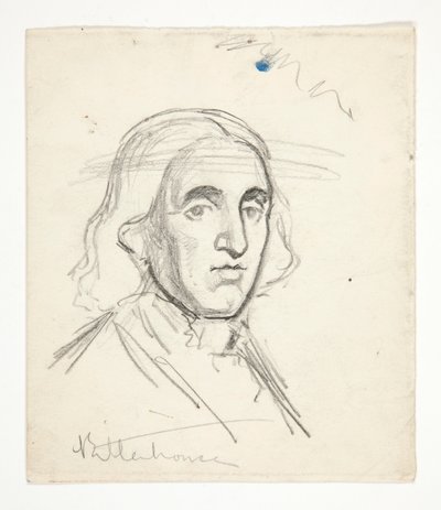 Studie for Rittenhouse: skisse for veggmaleri for delstatsbygningen i Harrisburg, Pennsylvania, 1902-1911 (komplett av John Singer Sargent) av Edwin Austin Abbey