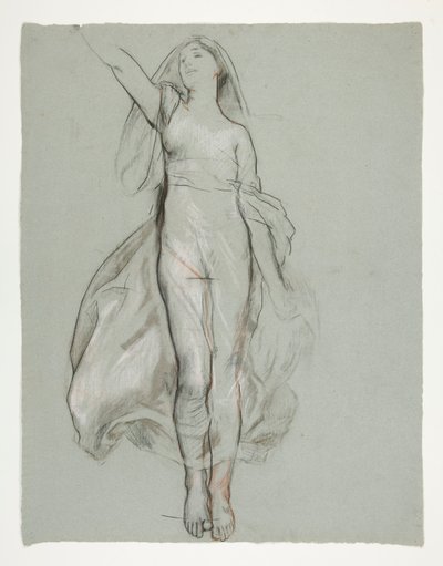 Studie for sentral figur i av Edwin Austin Abbey