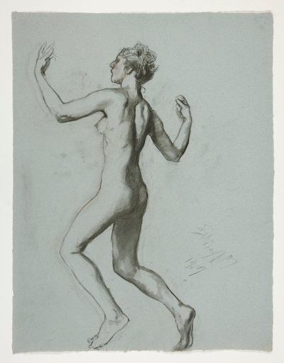 Studer for figur 10 om morgenen av Edwin Austin Abbey