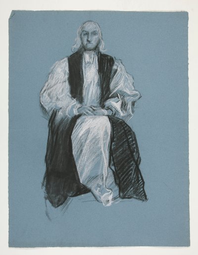 Studie for skikkelse av biskop William White, i av Edwin Austin Abbey