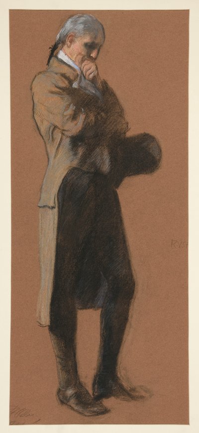 Studie for figur av Dr. Benjamin Rush, i av Edwin Austin Abbey