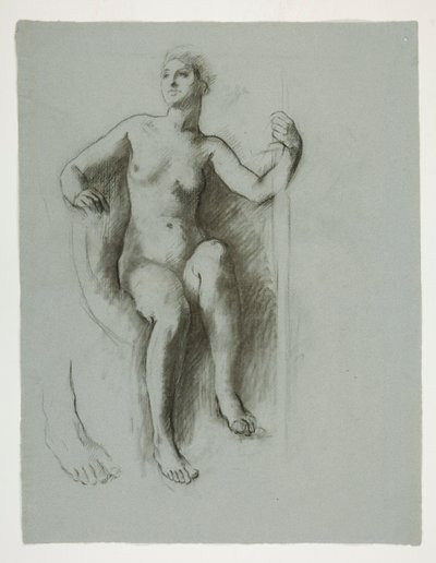 Studie for figur av statsgeniet, i av Edwin Austin Abbey