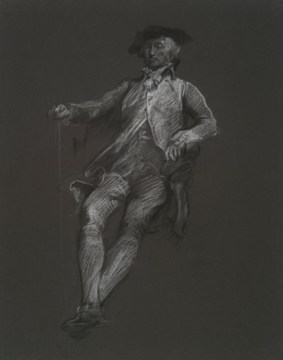 Studie for figuren til John Dickinson, i av Edwin Austin Abbey