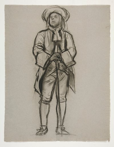 Studer for figuren Penn(?) eller Franklin(?) for veggmaleri ved statshovedbygningen i Harrisburg, Pennsylvania, 1902-1911 (fullført av John Singer Sargent) av Edwin Austin Abbey