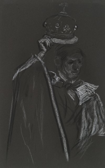 Studie av Peer for Coronation of Edward VII av Edwin Austin Abbey