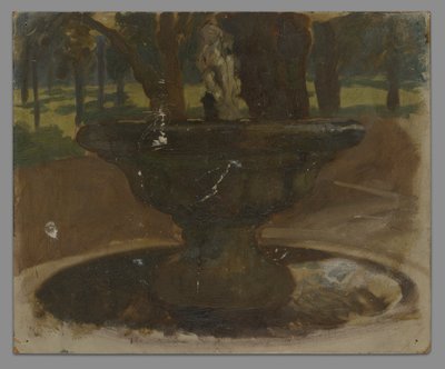Studie av en fontene av Edwin Austin Abbey