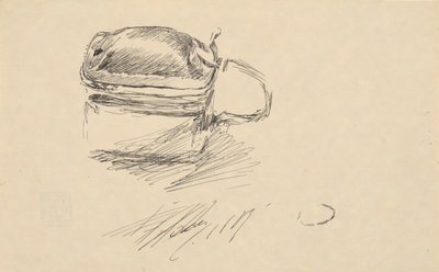 Studie av en Tankard av Edwin Austin Abbey