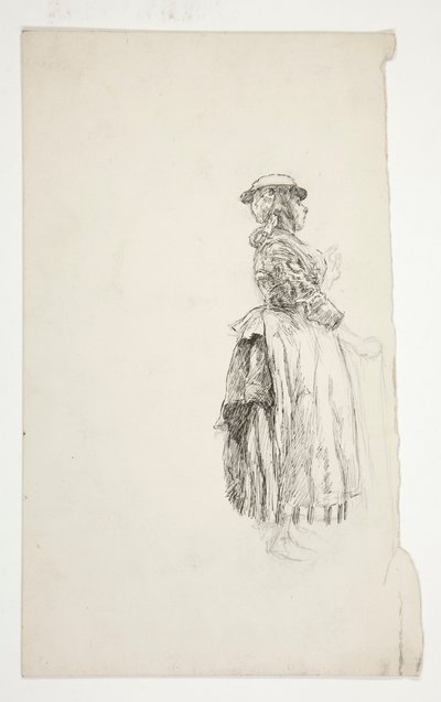 Studie av en kvinne på landet av Edwin Austin Abbey