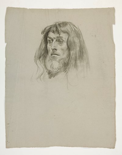 Studie av et hode for kong Arthur av Edwin Austin Abbey