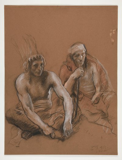 Studie av to indianere for av Edwin Austin Abbey