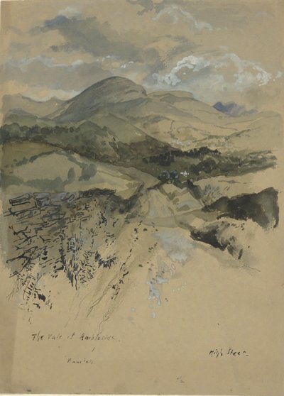 The Vale of Ambleside, Wansfell av Edwin Austin Abbey