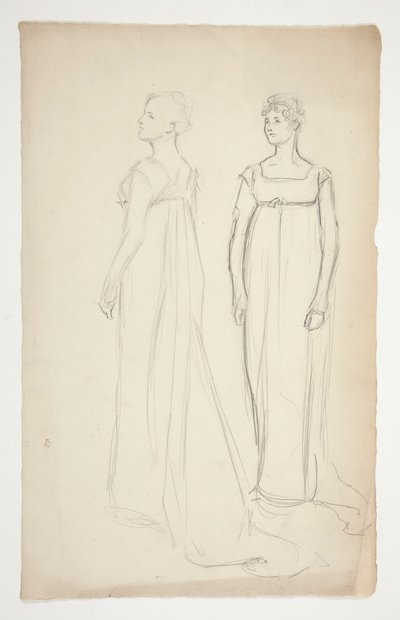 To studier av en kvinne i gresk-romersk kjole av Edwin Austin Abbey