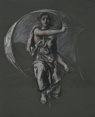 Uidentifisert figurstudie for veggmaleriprosjekt ved Pennsylvania State Capitol Building, Harrisburg, 1902-1911 av Edwin Austin Abbey