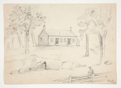 Utsikt over Vennemøtehuset av Edwin Austin Abbey