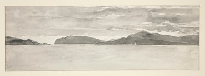 Vannscene med landskap av Edwin Austin Abbey