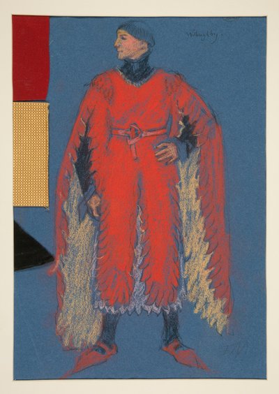 Willoughby, kostymeskisse for Henry Irving av Edwin Austin Abbey