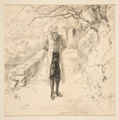 Wordsworth går i skogen: The English Lakes and Men Series, fra Harper av Edwin Austin Abbey